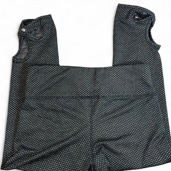 Jockey-  Capri Leggings-  M Black /Gray / Floral Cutout on leg - Picture 7 of 8